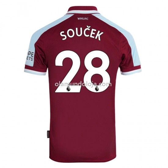 Camisola West Ham United Tomas Equipamento Primeiro 2021-2022 Manga Corta